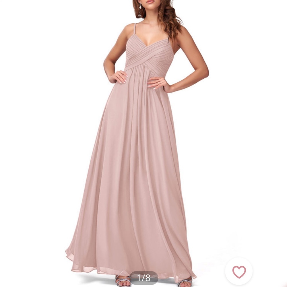 Azazie Shannon Maxi Dress Gown Dusty Rose